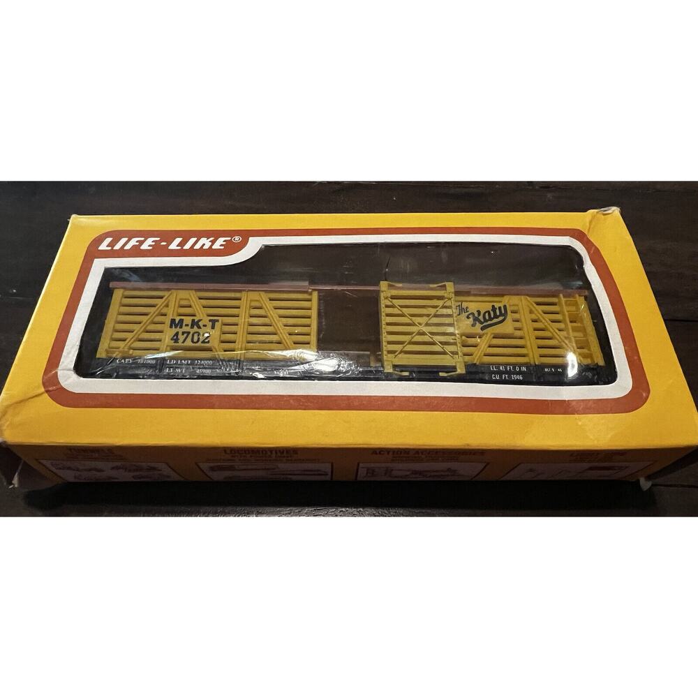Vintage Life-Like Model Train Cattle Car In Original Box